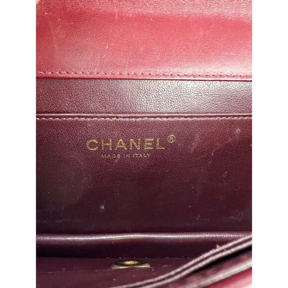 Chanel Crossing Times Medium Flap Quilted Red Lambskin Shoulder Bag - Picture 4 of 12